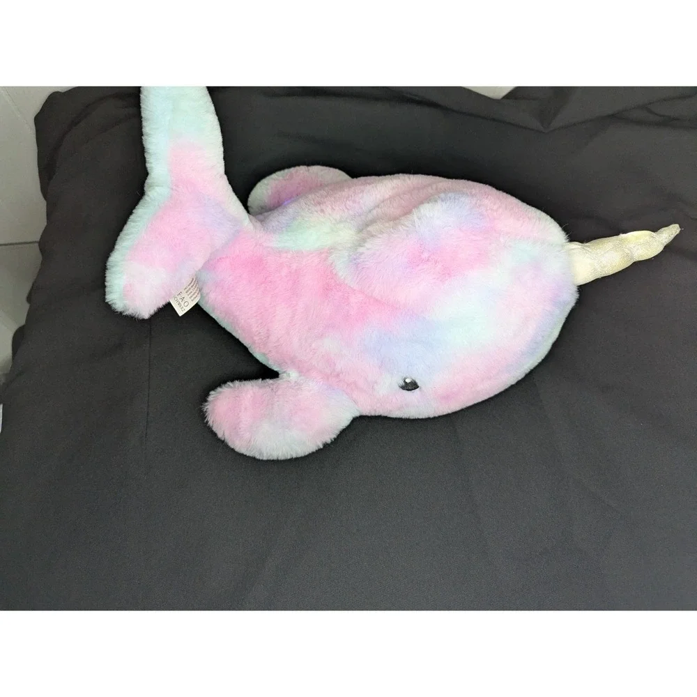 Fao Schwartz Narwhal light up bubble sounds glow brights plush stuffed‎ Toy led